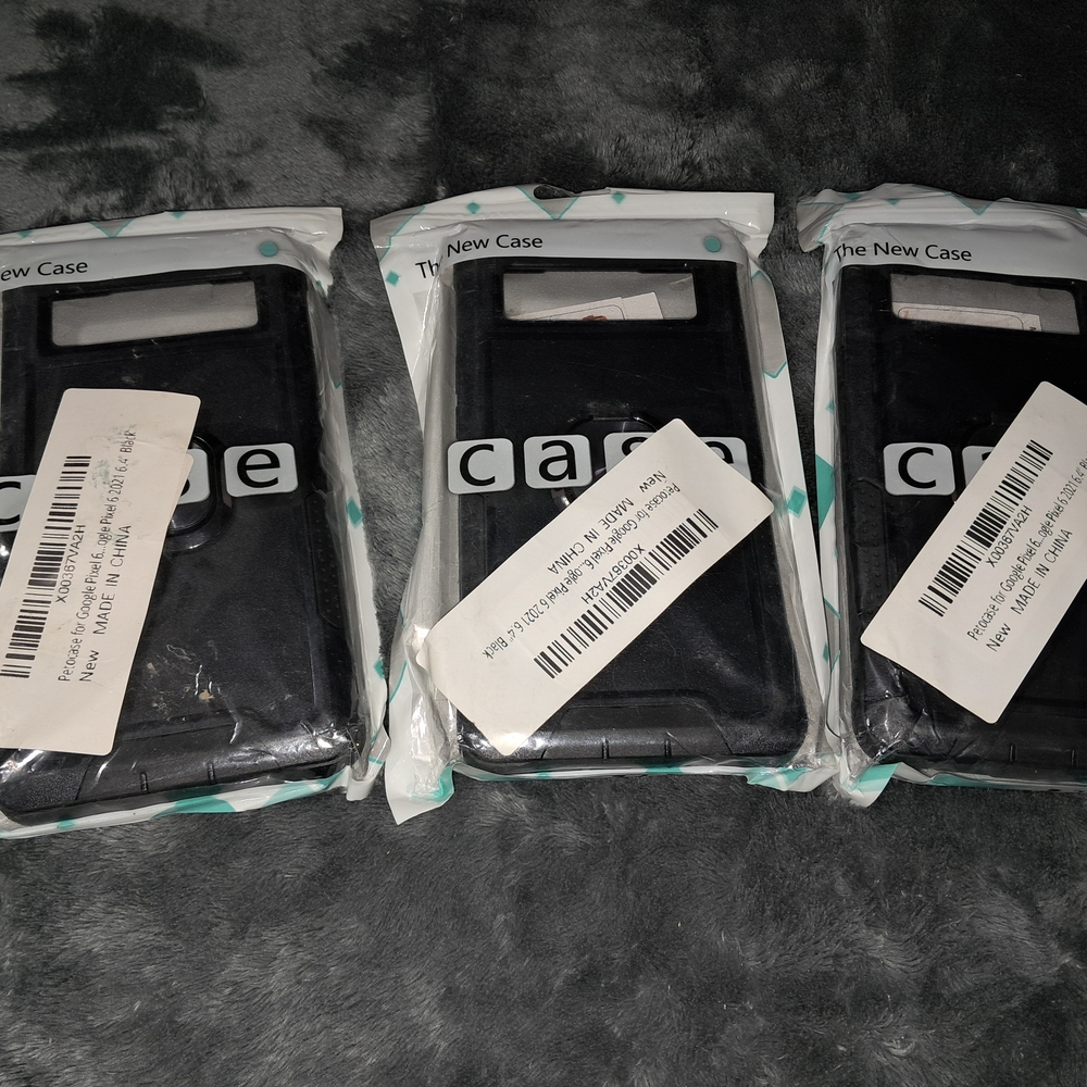 3 Pack Google Pixel 6 Heavyduty Shockproof Cases